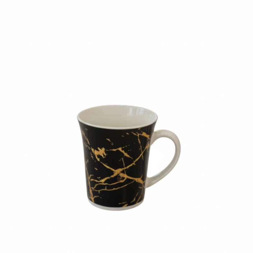 Elegant Black Marble Mug – Luxury Ceramic Design