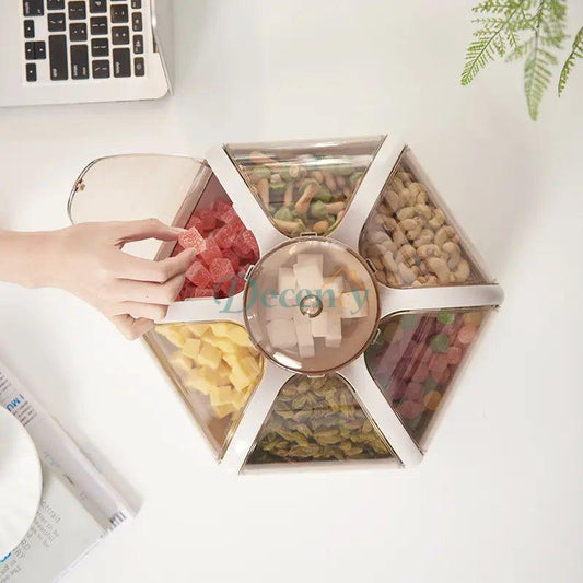 6 Portion Creative Lotus Fruit Plate Dry Fruit Tray