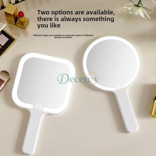Portable Makeup Hand Mirror with LED Lights