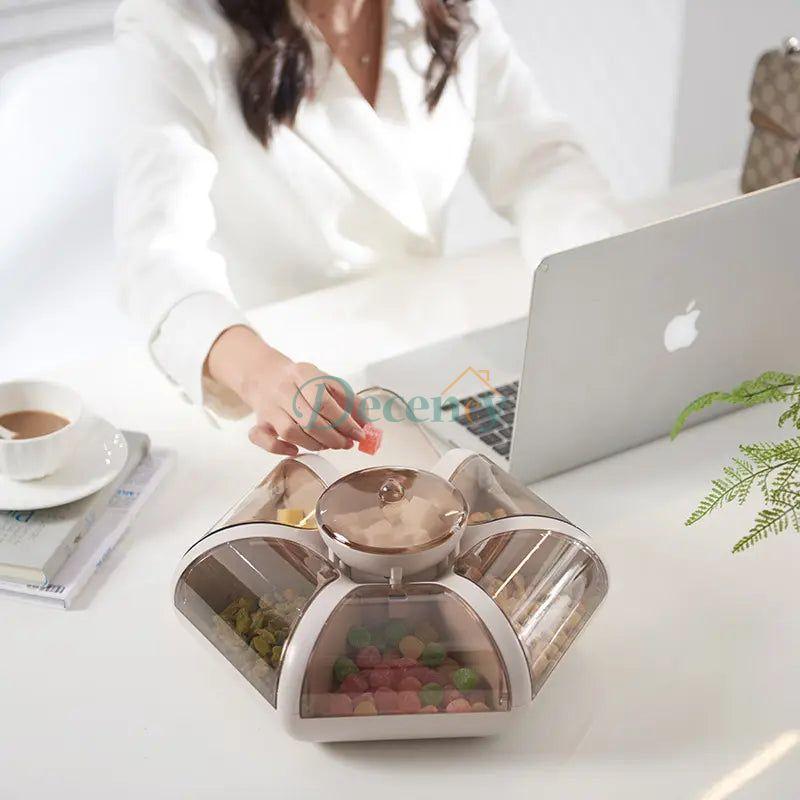6 Portion Creative Lotus Fruit Plate Dry Fruit Tray