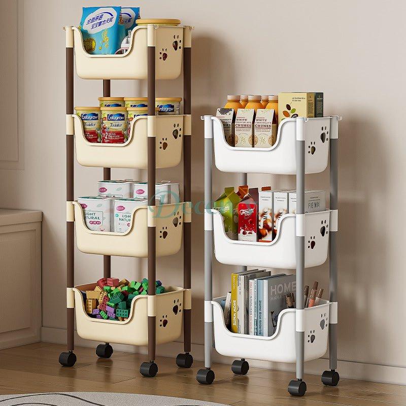 3 Layer Multi-Drawer Rolling Organizer Cart