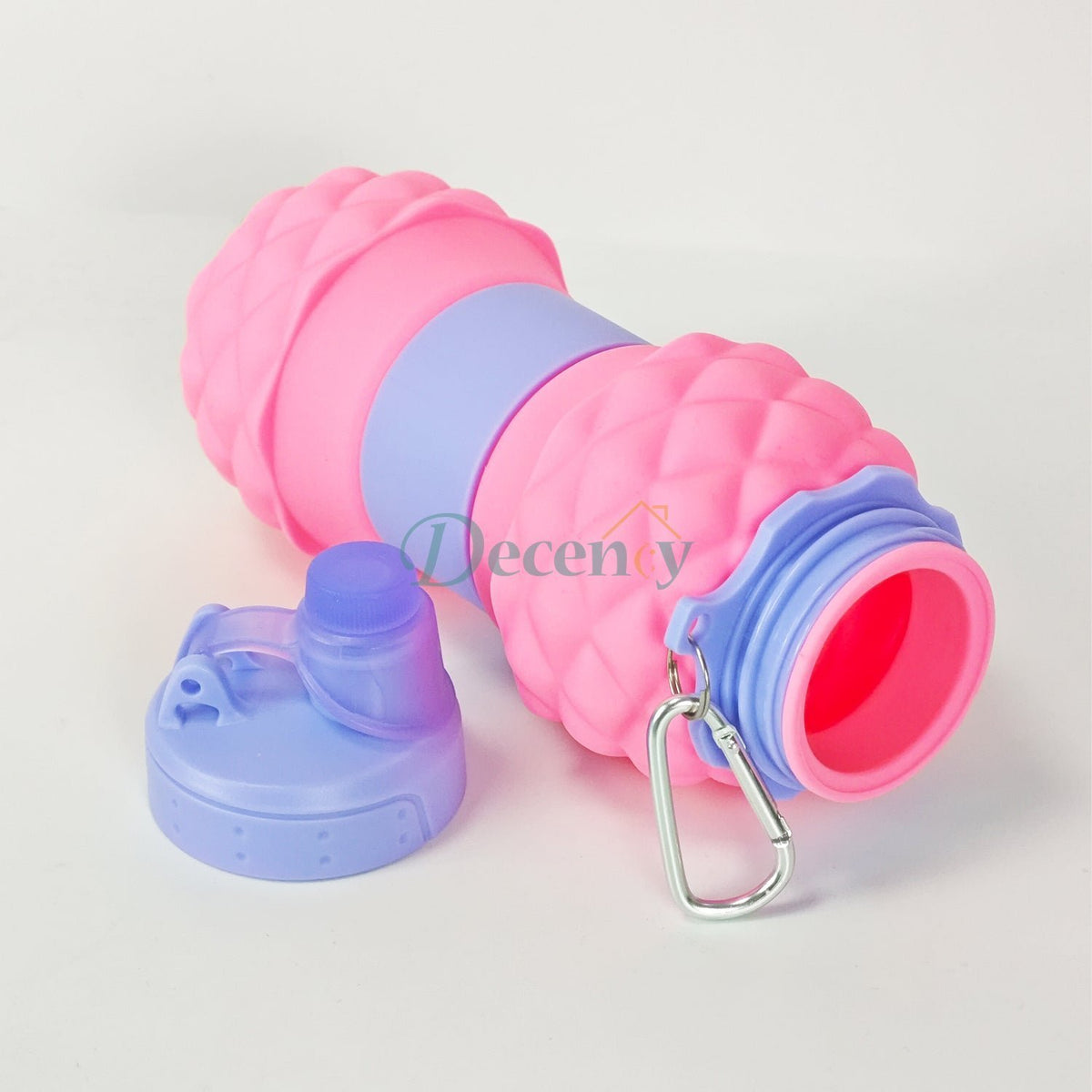 700ml Collapsible Silicone Water Bottle – Pineapple Design, Leak-Proof & Travel-Friendly