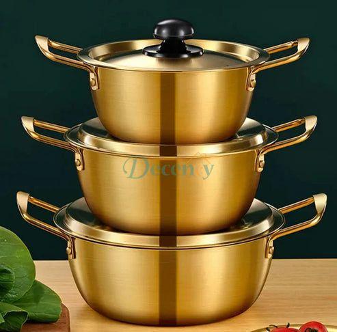 hammered golden casserole – premium serving & cooking pot