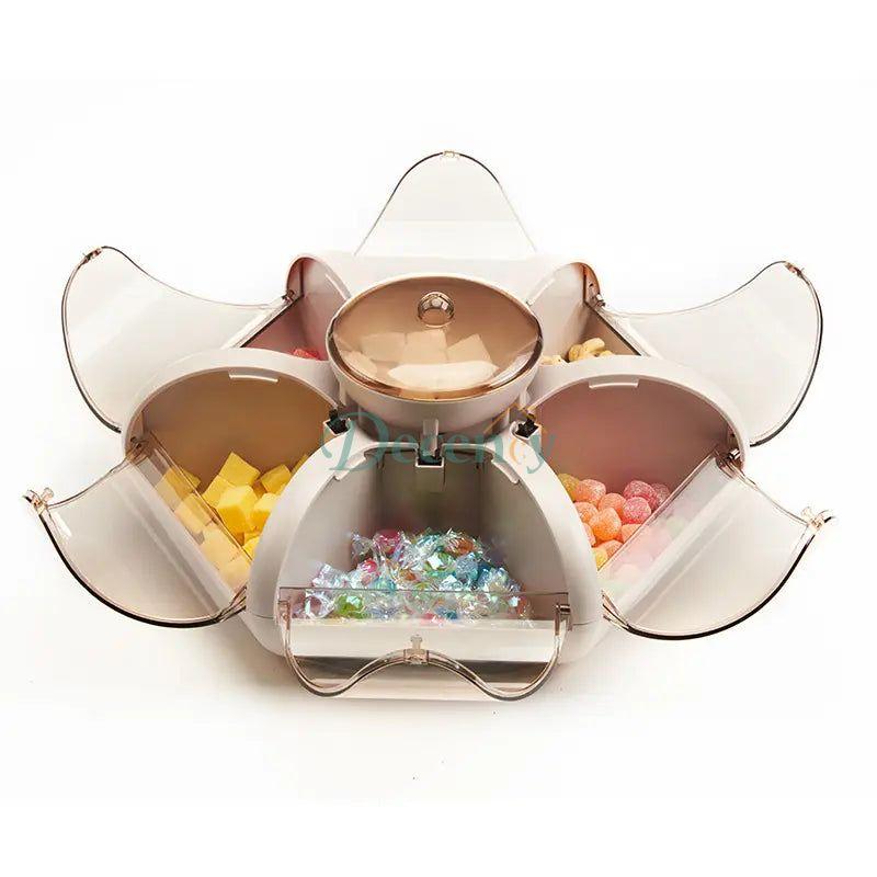 6 Portion Creative Lotus Fruit Plate Dry Fruit Tray