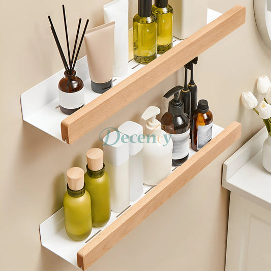 AquaLine Self-Adhesive Wall Mount Storage Shelf – Durable ABS Plastic