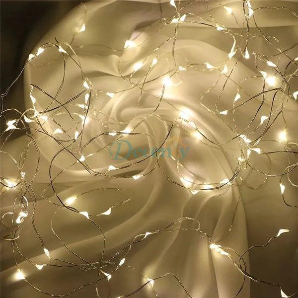 Copper Wire Battery Box Garland Led Wedding Decoration