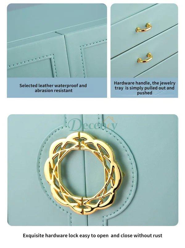 Multilayer Leather Drawer Jewelery Organizer