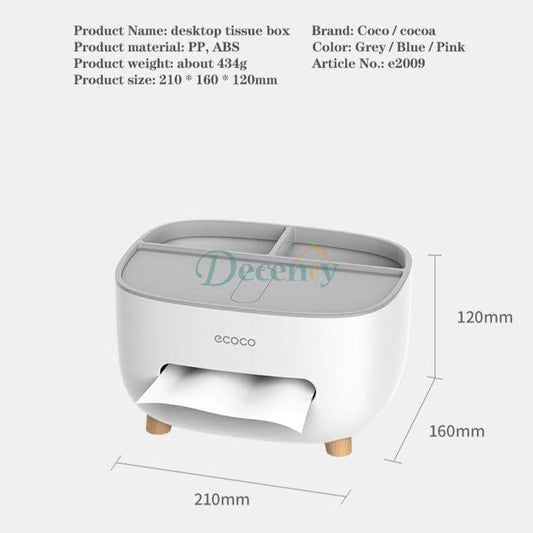 Tissue Box with Multifunctional Holder