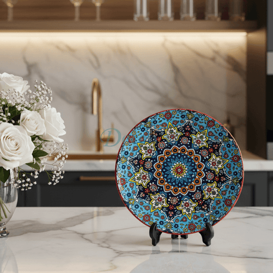Royal Floral Mandala 8-Inch Ceramic Quarter Plate