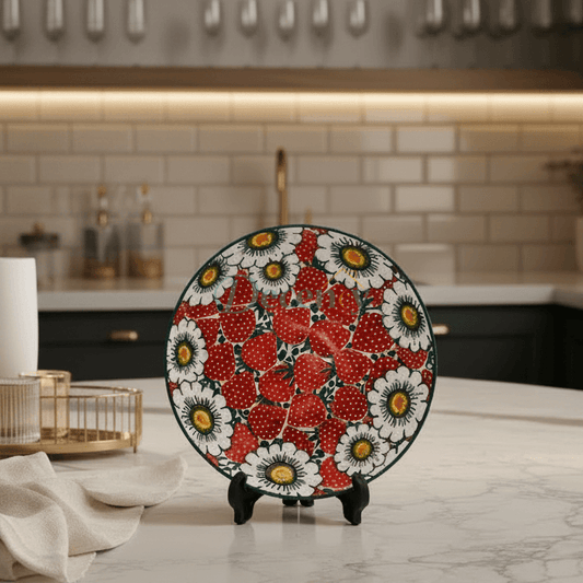 Sweet Strawberry Ceramic Snack Plate (8 Inch)