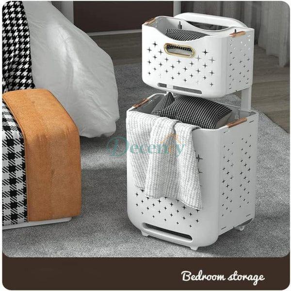 Laundry Collector with 2 Layers Efficient & Spacious Laundry Sorting Solution
