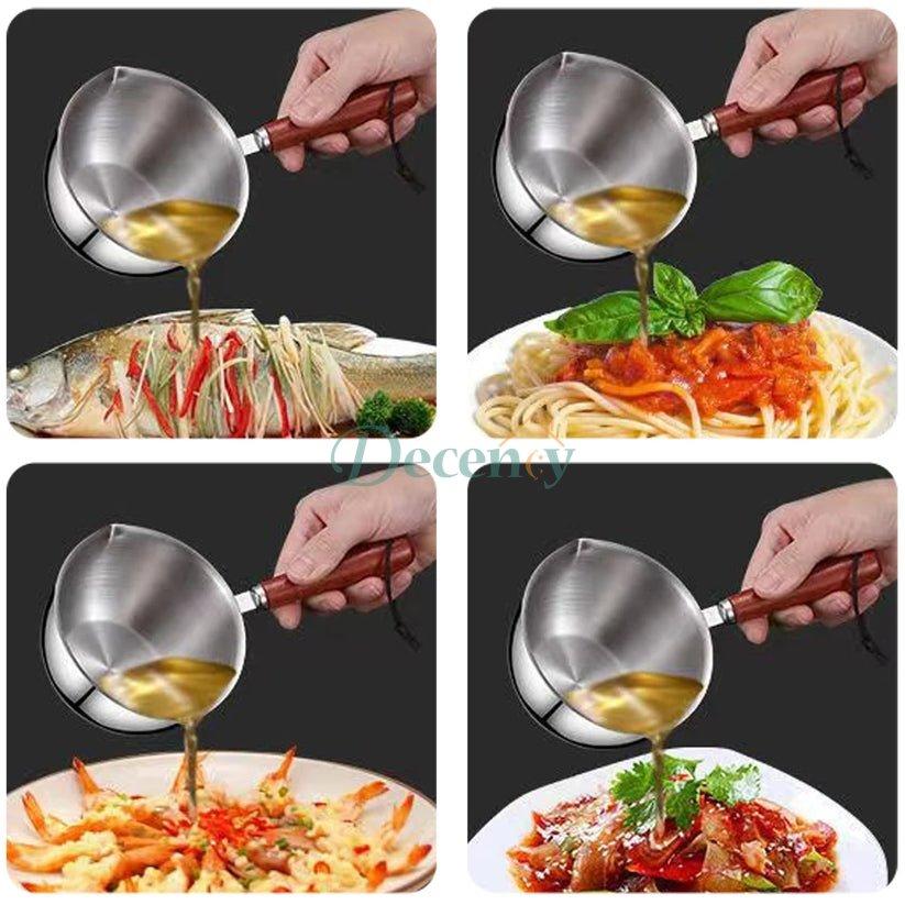 Stainless Steel Mini Milk & Hot Oil Pot with Handle
