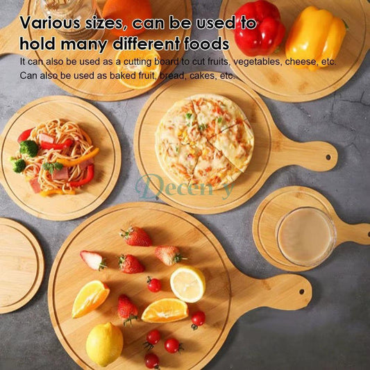 Wooden Pizza Plate With Long Handle