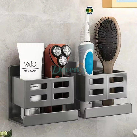 Hole-Free Bathroom Storage Rack – Wall-Mounted Washbasin Organizer