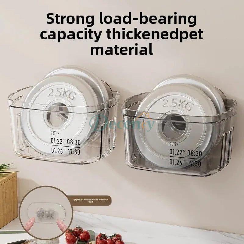 Wall Mounted Storage Box – Transparent Kitchen Organizer