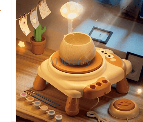 Cat shape ceramic machine toy