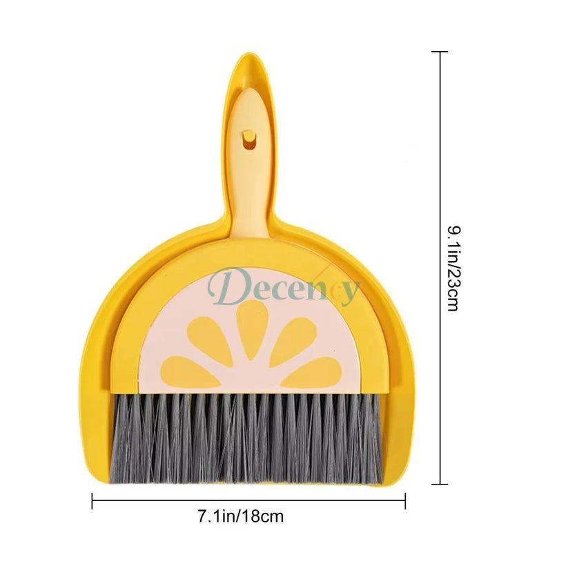 Mini Desktop Broom & Dustpan Set – Funny Fruit Pattern