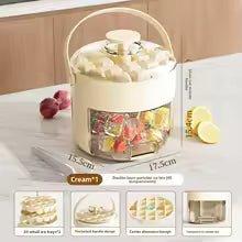 Portable Round Ice Bucket – Drawer Style Large Capacity Ice Tray