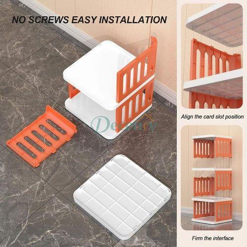 5-Tier Shoe Storage Rack, Compact Narrow Shoe Cabinet Organizer