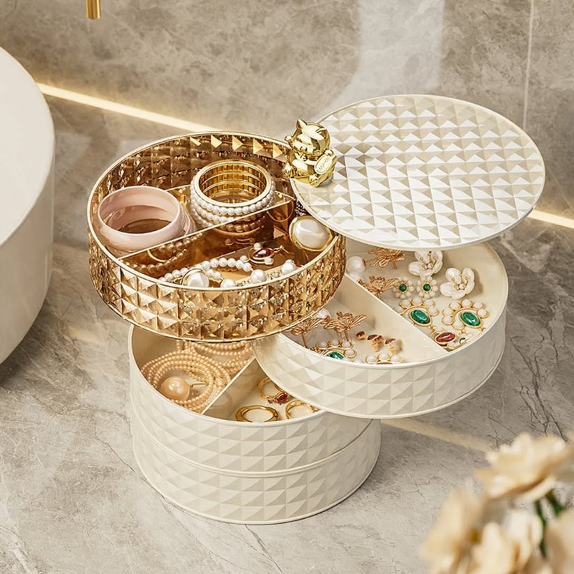 Rotatable Dustproof Jewelry Organizer