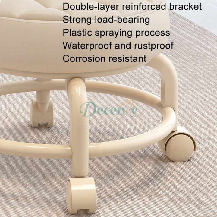 Round Stool with Wheel
