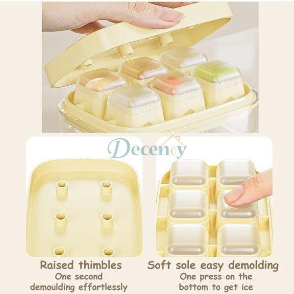 6 Grid Ice Tray With Pop Cover