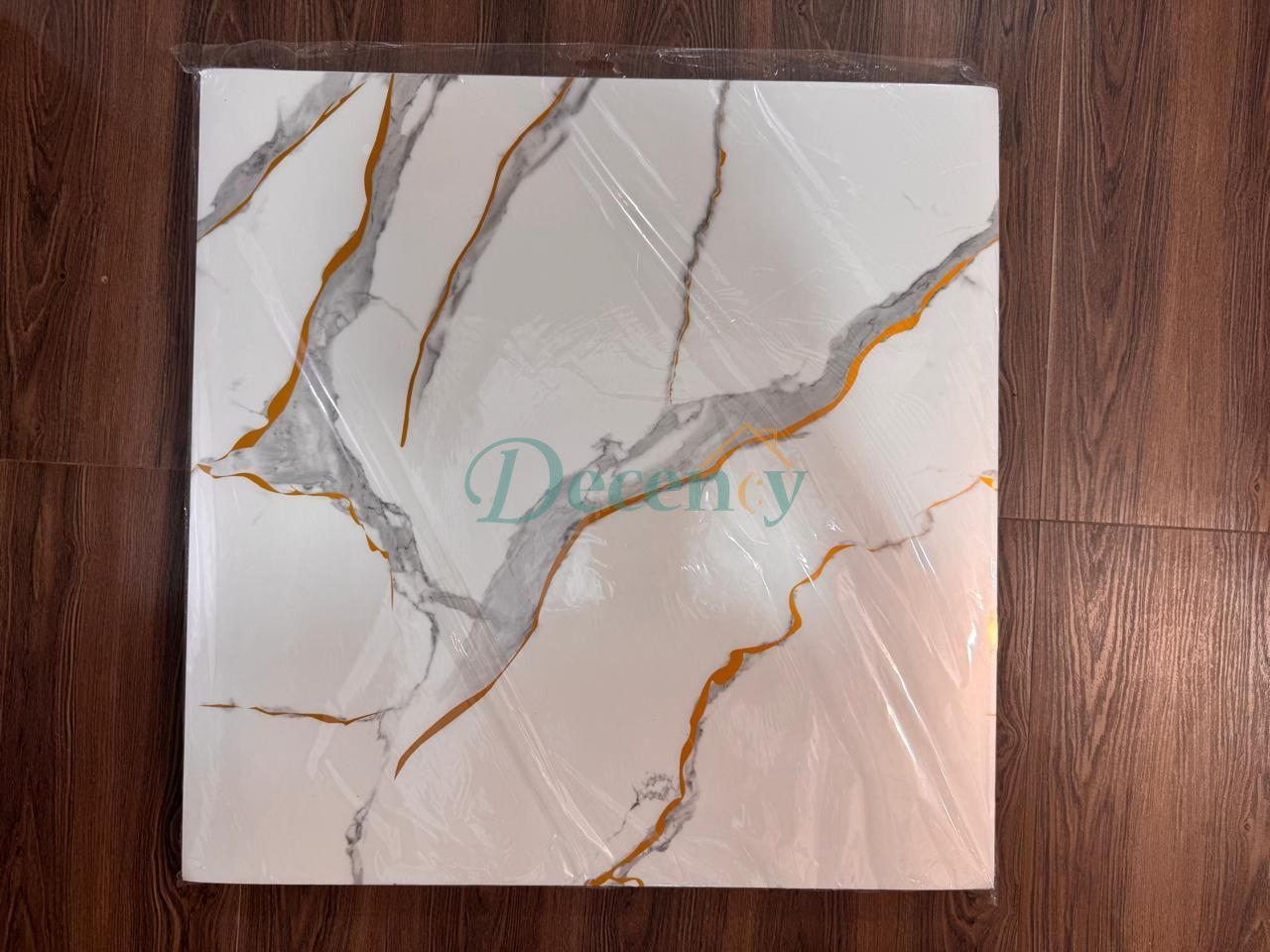 60x60cm Marble Gold 3D Self-Adhesive Waterproof Kitchen Tile Decal