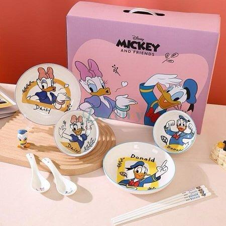 Walt Disney Donald & Daisy Ceramic Dinning Set of 8