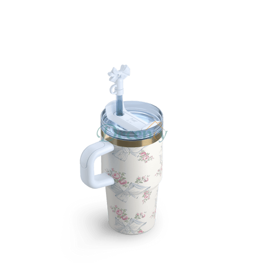 The Stanley X LoveShackFancy Holiday Quencher | 20 OZ - Rosa Beaux Blue