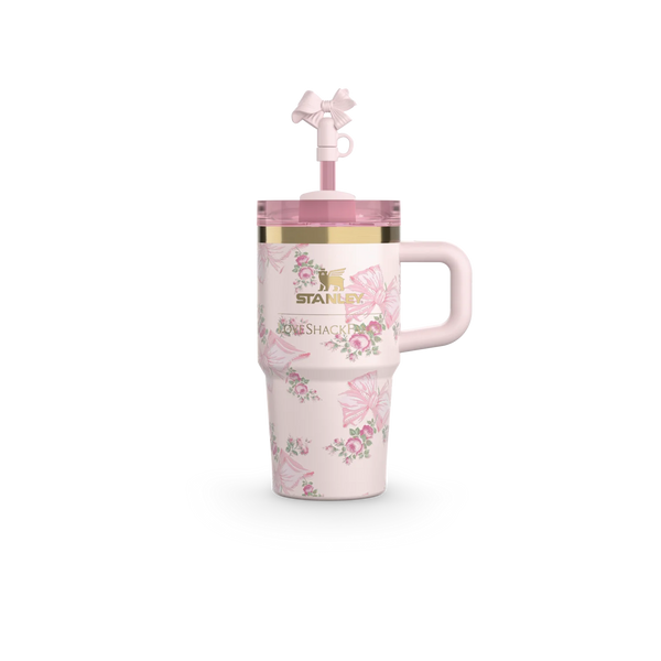 The Stanley X LoveShackFancy Holiday Quencher | 14 OZ - Rosa Beaux Pink