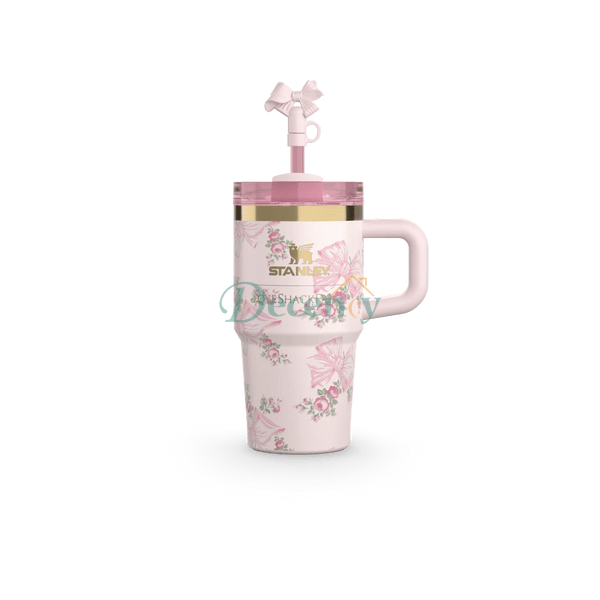 The Stanley X LoveShackFancy Holiday Quencher | 20 OZ - Rosa Beaux Pink