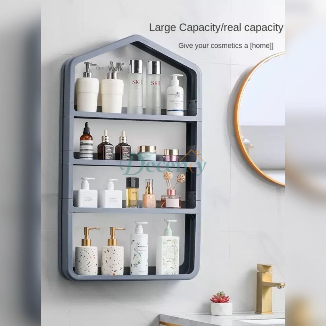 Bathroom Storage Rack Without Punching Cosmetic Wall-Mounted Storage Rack - Decency
