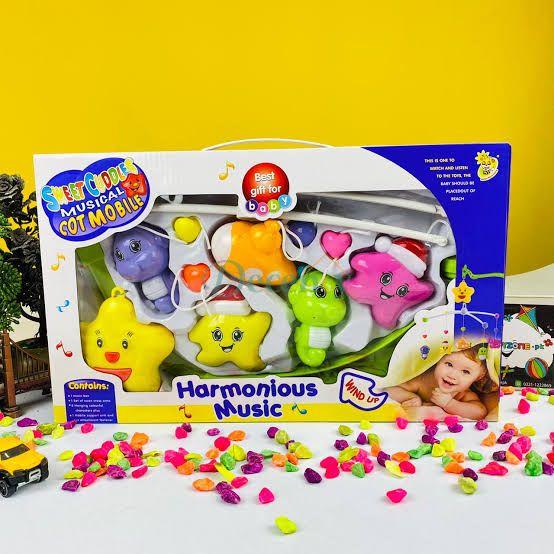 Imported Giraffe Stand Musical Sound Rattle Cot Mobile Rotating for Cradle and Bed jhoomer - Decency