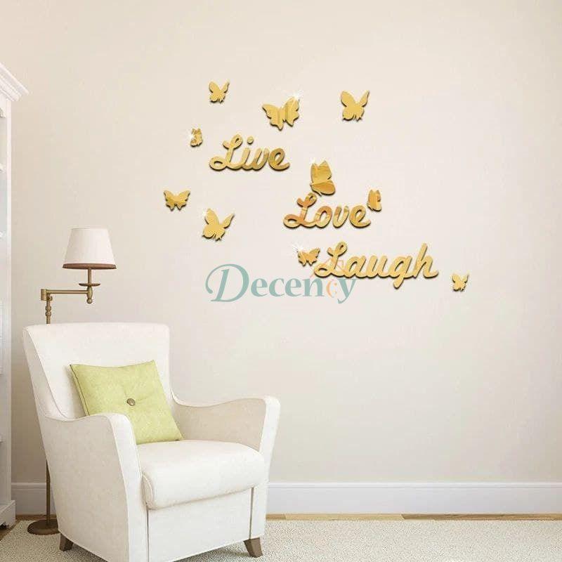 3D Acrylic Decor Mirror Wall Sticker for Dining Room Wall Decor - Decency