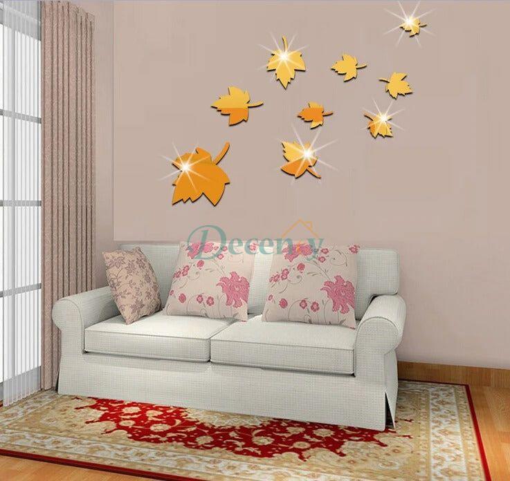 3D Acrylic Decor Mirror Wall Sticker for Dining Room Wall Decor - Decency