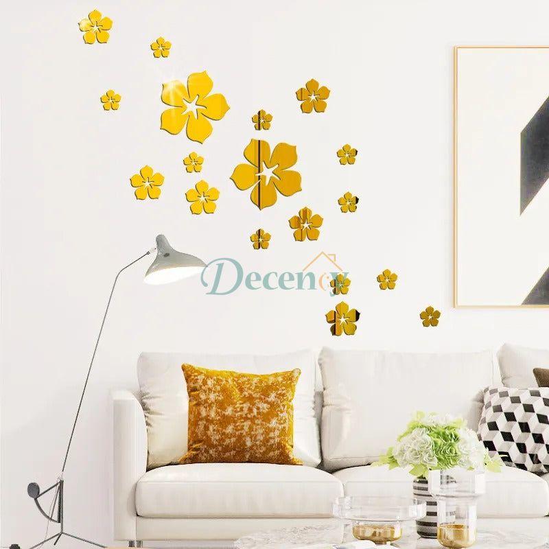 3D Acrylic Decor Mirror Wall Sticker for Dining Room Wall Decor - Decency