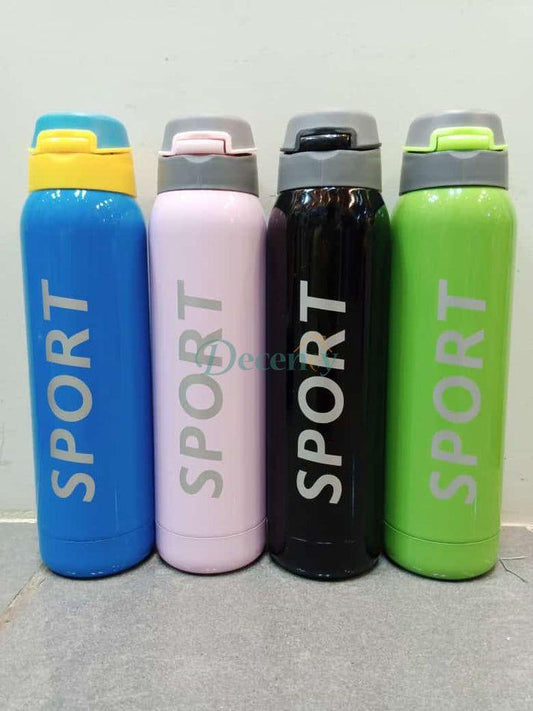 500ml Portable Sports Water Bottles Thermos With Straw - Decency