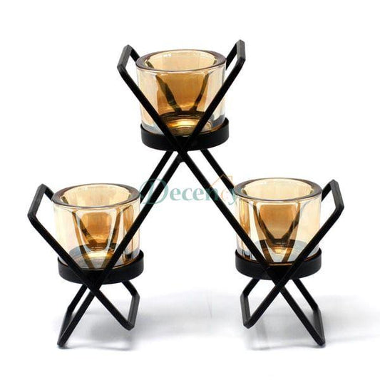 Criss Cross Elegant Candle Holders - Decency