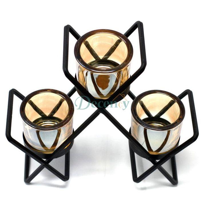 Criss Cross Elegant Candle Holders - Decency