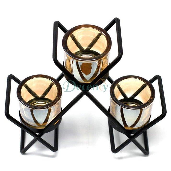 Criss Cross Elegant Candle Holders - Decency
