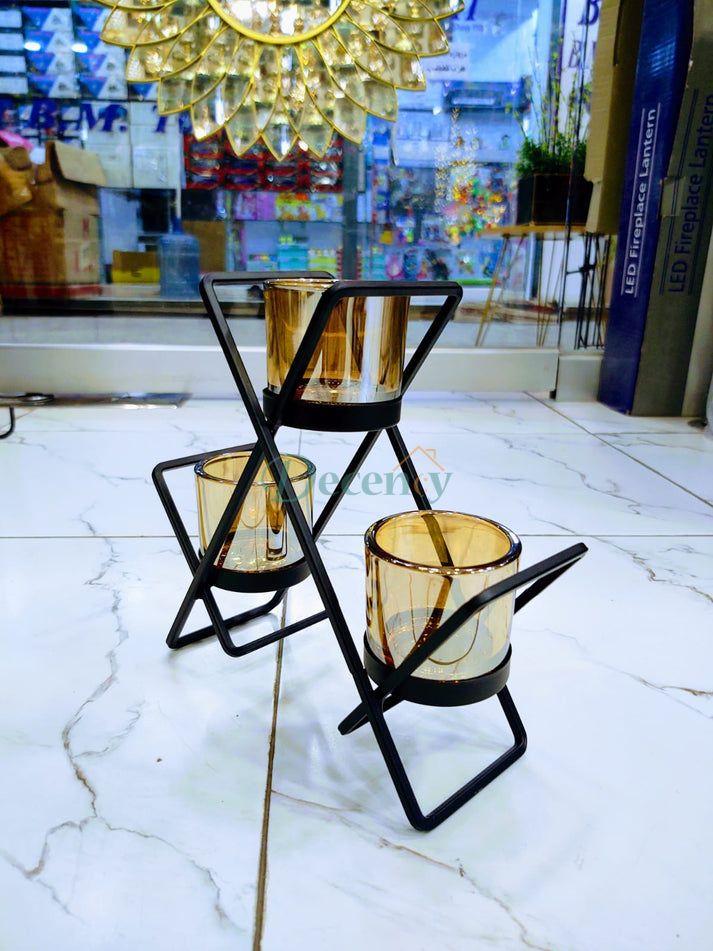 Criss Cross Elegant Candle Holders - Decency