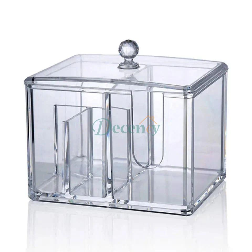 2 in 1 Acrylic Cotton Pod & Tissue Box