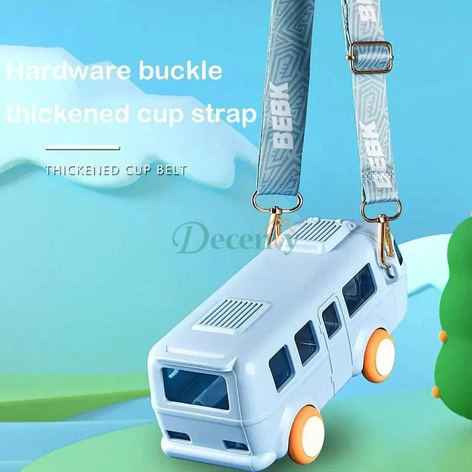 Bus Shaped Water Bottle With Straw