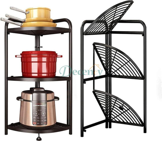 Foldable Corner Shelf with Tripod Base