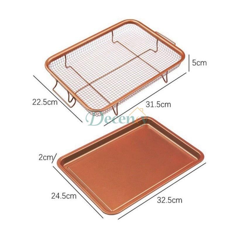2 Piece Set Non-Stick Crisping Tray Square