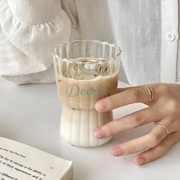 Striped Ripple Drinking Glass