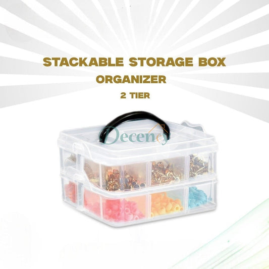 2 Layer Portable Necklace And Ring Storage Box
