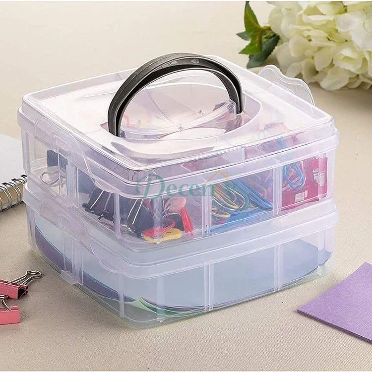 2 Layer Portable Necklace And Ring Storage Box
