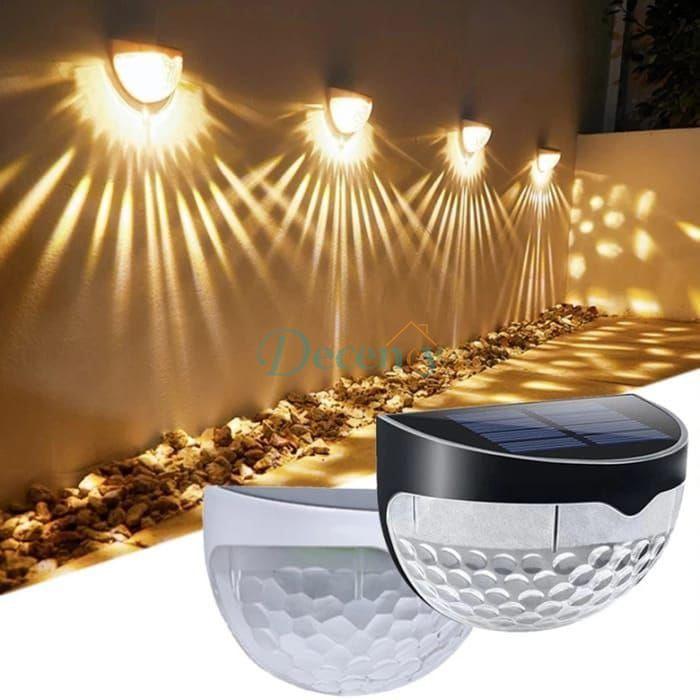 Solar Fence Lights Outdoor, Wireless LED Garden Lights Solar