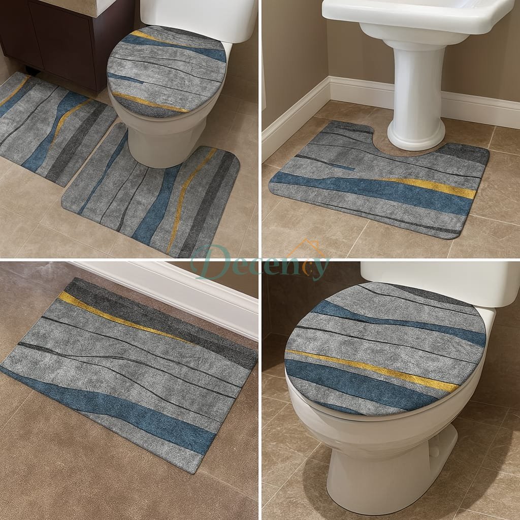 3 Pcs Anti Slip Bath Matt Set ( 1 )
